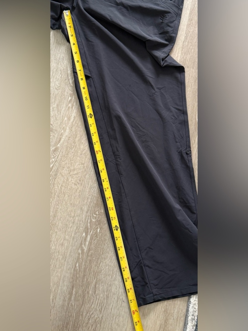 NWT Coolibar Canyon Roll Up Pants Black UPF 50+ Outdoor Sun Protection Large - Picture 10 of 10